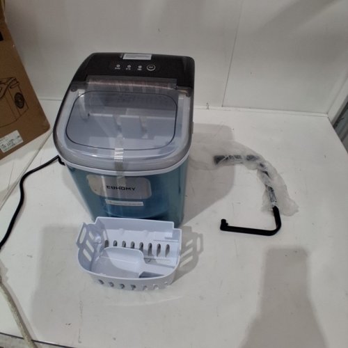 EUHOMY COUNTERTOP ICE MAKER MACHINE WITH HANDLE, BASKET AND SCOOP - MAKES 26LBS PER DAY - BLACK - (IM001-BSI-CAEH / IM-06S) image 3