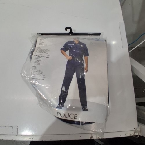 6PC MEN'S CALIFORNIA COSTUME POLICE OFFICER COSTUME - EXTRA LARGE- NAVY/BLACK image 2