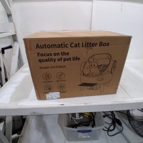 OPEN-TOP AUTOMATIC ROBOT LITTER BOX FOR MULTIPLE CATS WITH APP CONTROL - 10L - WHITE (MODEL: CH-ICB024) image 10