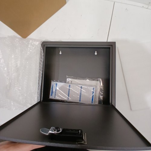 UNICLIFE WALL MOUNTED SUGGESTION BOX WITH COMBINATION LOCK AND SLOT, 12" - BLACK image 2