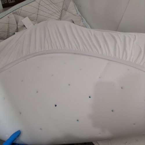 BEDLORE DUAL LAYER MEMORY FOAM PADDED MATTRESS TOPPER - 3" - QUEEN - WHITE image 5
