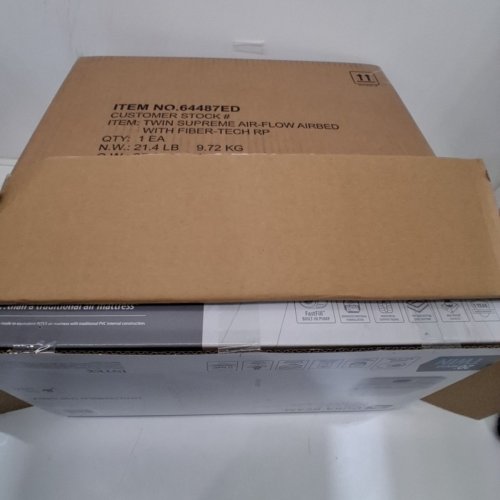 INTEX DURA-BEAM DELUXE SUPREME AIR-FLOW AIR MATTRESS WITH BUILT-IN ELECTRIC PUMP - 20" TWIN - GREY (MODEL: 64487ED) image 5