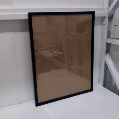 AMERICAN FLAT PICTURE FRAME WITH WOODEN TRIM - 17" X 22" - BLACK image 3
