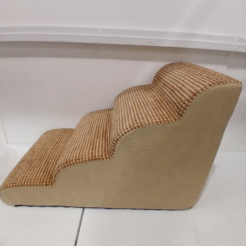 COZY KISS LIGHTWEIGHT HIGH-DENSITY FOAM 4-STEP PET STAIRS - 28" X 15" X 18" - BROWN image 2