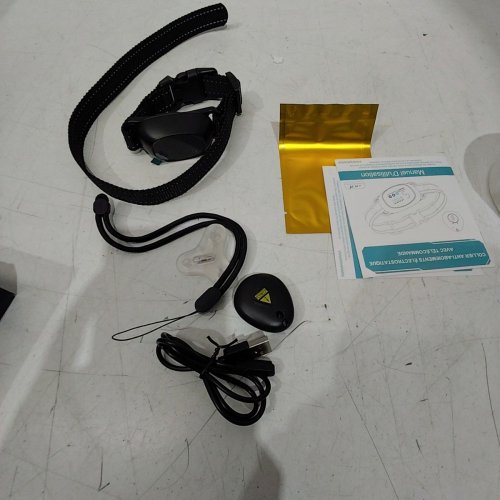 TUCNKAC WATERPROOF RECHARGEABLE ADJUSTABLE SENSITIVITY ANTI-BARK COLLAR WITH REMOTE - BLACK image 2