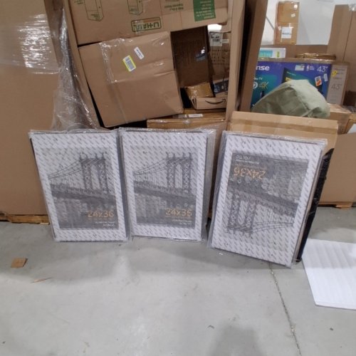 3PK HOMSO POSTER FRAME METAL THIN BOARD FRAME WITH ACRYLIC PLEXIGLASS - 20X28 WITH MAT OR 24"X36" WITHOUT MAT - BLACK image 2