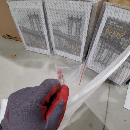 3PK HOMSO POSTER FRAME METAL THIN BOARD FRAME WITH ACRYLIC PLEXIGLASS - 20X28 WITH MAT OR 24"X36" WITHOUT MAT - BLACK image 3