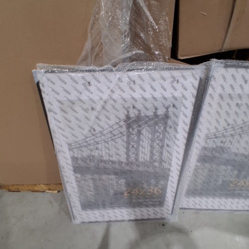 3PK HOMSO POSTER FRAME METAL THIN BOARD FRAME WITH ACRYLIC PLEXIGLASS - 20X28 WITH MAT OR 24"X36" WITHOUT MAT - BLACK image 6