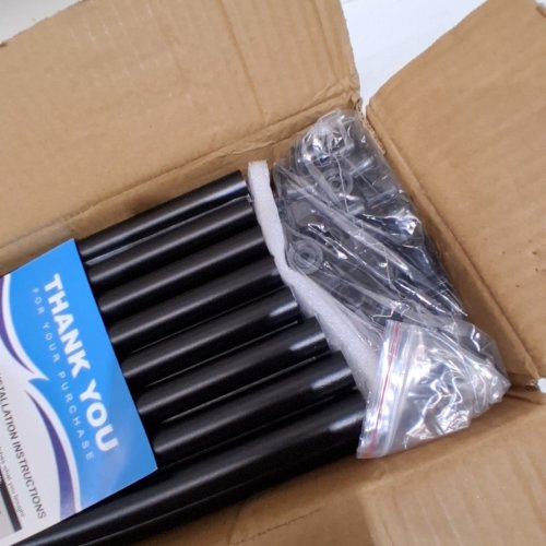 56PK HYPERGIANT ALUMINUM ROUND DECK RAILING SPINDLE BALUSTERS - 26" - BLACK image 3