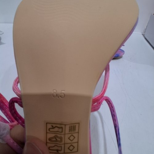 ALLEGRA K STRAPPY HEELED SANDALS - SIZE 8.5 - PINK / PURPLE (STYLE: HYS98227C-1) image 3