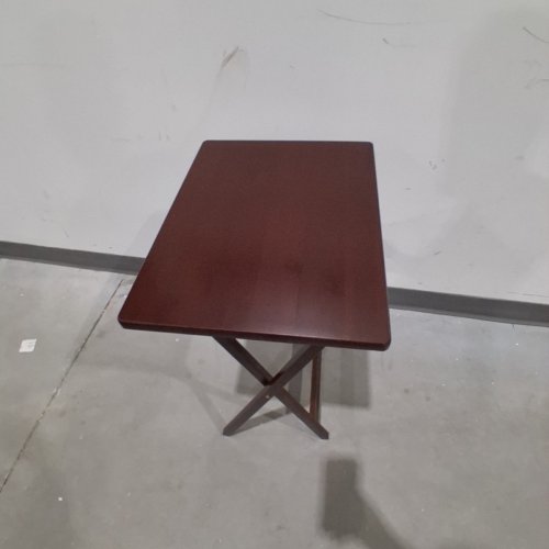 AMAZONBASICS CLASSIC TV DINNER TABLE, ESPRESSO - 19"X15"X26" image 2