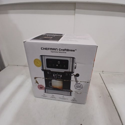 CHEFMAN CRAFTBREW 15-BAR PUMP DIGITAL ESPRESSO MAKER WITH STEAM WAND FOR LATTE & CAPPUCCINO - 1.5L - BLACK / SILVER (MODEL: RJ54-SS-15-D-AM) image 5