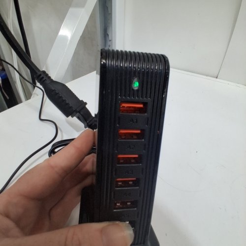 6-PORT USB CHARGING TOWER - 50W - BLACK (MODEL: JMX-0510) image 2