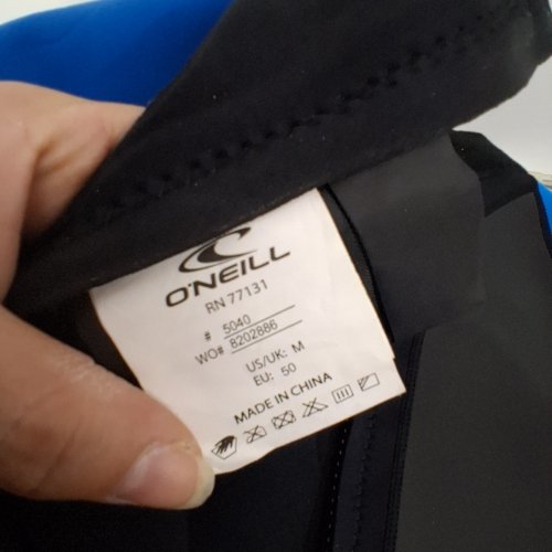 YOUTH O'NEILL BACK ZIP FULL WETSUIT - MEDIUM - BLACK /BLUE image 5