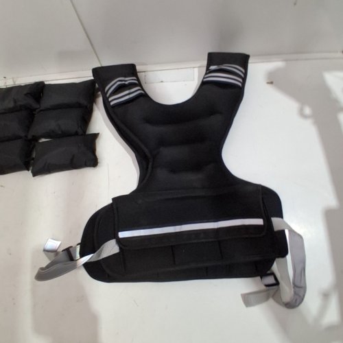LIVEET ADJUSTABLE WEIGHTED VEST/ 6 IRONSAND BAGS - 20-32LBS - BLACK - (MODEL: FWV-LB32-BK) image 5