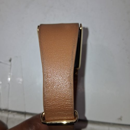 WHOOP MG LEATHERLUX GENUINE LEATHER BAND - FOR WHOOP TRACKERS - SMALL - 14MM - CAMEL BROWN/GOLD image 2