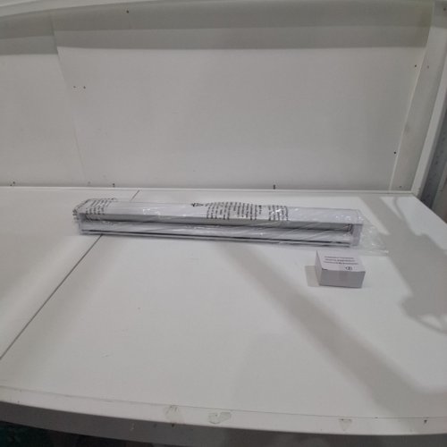 HOMETRENDS CORDLESS ZEBRA ROLLER SHADE, LIGHT FILTERING BLINDS - 28" X 72" - WHITE FINISH (MODEL: HTM1308721C) image 2