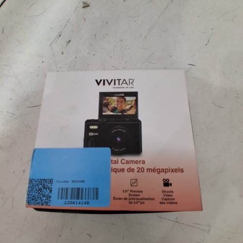 VIVITAR DIGITAL CAMERA WITH 8X DIGITAL ZOOM AND 3" LED DISPLAY - 4K HD - 20MP - BLACK (MODEL: VECXX99) image 6