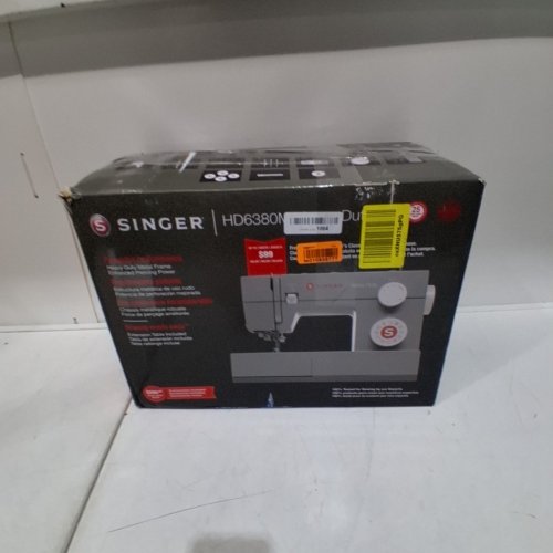 SINGER HEAVY DUTY SEWING MACHINE WITH EXTENSION TABLE & ACCESSORY KIT - STRONG MOTOR WITH ENHANCED PIERCING POWER, 110 STITCH APPLICATIONS, FULL METAL FRAME, 1-STEP BUTTONHOLE & LED LIGHT - GREY (MODEL: HD6380M) image 5