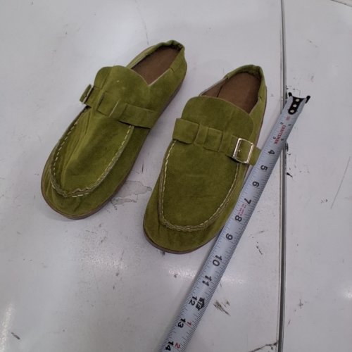 WOMENS MOCCASIN WITH BUCKLE STYLE LOAFER SHOES - SMALL - GREEN image 3