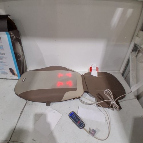 HOMEDICS DUAL SHIATSU MASSAGE CUSHION WITH HEAT - BROWN (MODEL: MCS-370H-CA) image 4