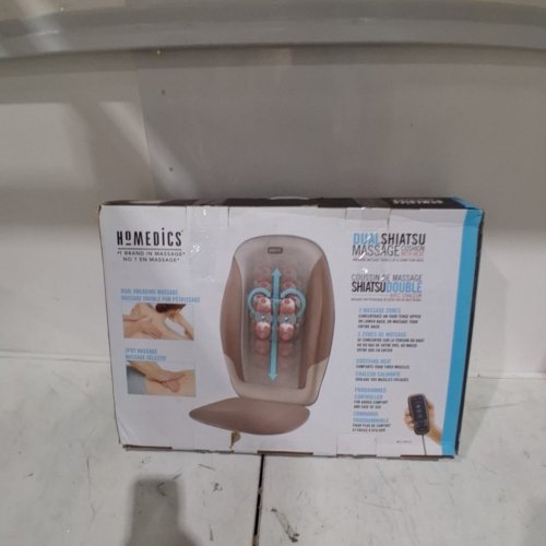 HOMEDICS DUAL SHIATSU MASSAGE CUSHION WITH HEAT - BROWN (MODEL: MCS-370H-CA) image 5