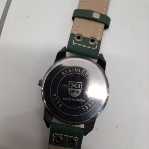 MENS XINEW QUARTZ CALENDAR WRISTWATCH -46 MM- BLACK AND GREEN image 2
