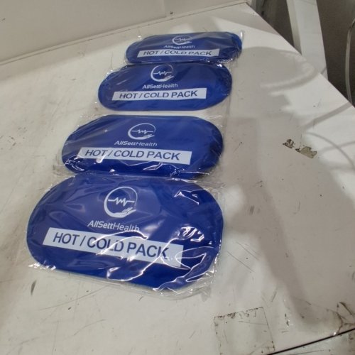 4PK ALLSETTHEALTH REUSABLE HOT AND COLD GEL ICE PACKS FOR INJURIES - 5.5"X10" - BLUE image 2