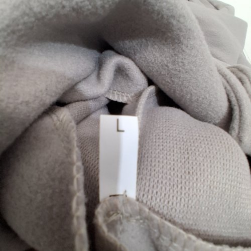 HOODED BUTTON UP COAT - LARGE - GRAY image 3