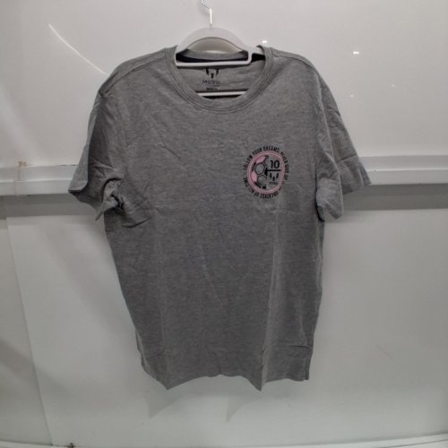 MEN'S LIONEL MESSI SOCCER GRAPHIC LOGO SHORT SLEEVE CREW NECK T-SHIRT - MEDIUM - GRAY image 2