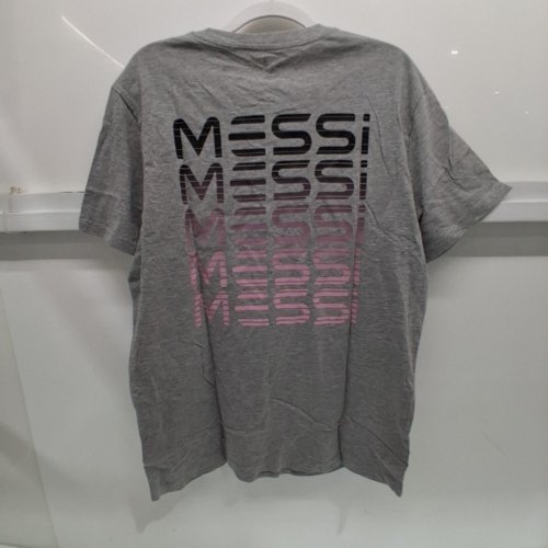 MEN'S LIONEL MESSI SOCCER GRAPHIC LOGO SHORT SLEEVE CREW NECK T-SHIRT - MEDIUM - GRAY image 3