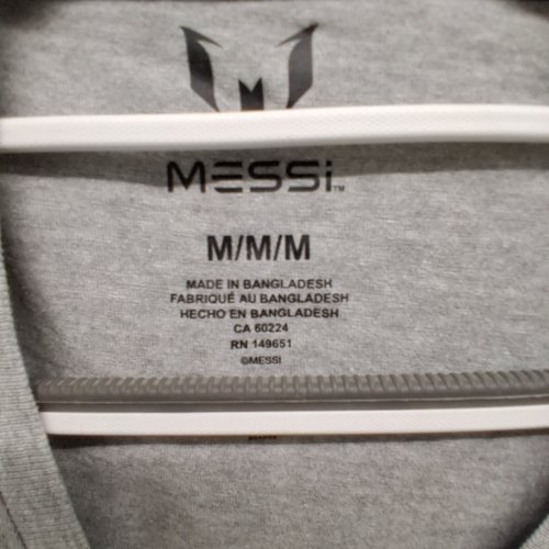 MEN'S LIONEL MESSI SOCCER GRAPHIC LOGO SHORT SLEEVE CREW NECK T-SHIRT - MEDIUM - GRAY image 4