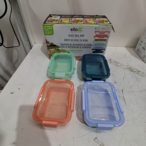 8PC ELLO GLASS MEAL PREP CONTAINER SET - 800ML - MULTICOLOURED (MODEL : 1901862) image 3