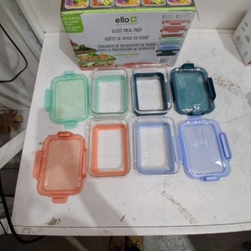 8PC ELLO GLASS MEAL PREP CONTAINER SET - 800ML - MULTICOLOURED (MODEL : 1901862) image 4