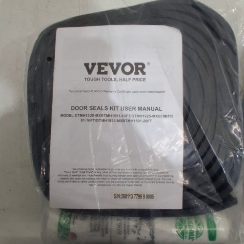 VEVOR GARAGE DOOR THRESHOLD AND BOTTOM SEALS KIT - 16FT - BLACK/YELLOW image 3