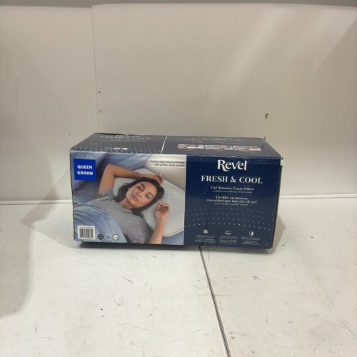 REVEL FRESH & COOL GEL MEMORY FOAM PILLOW - 15" X 23'' - WHITE image 5