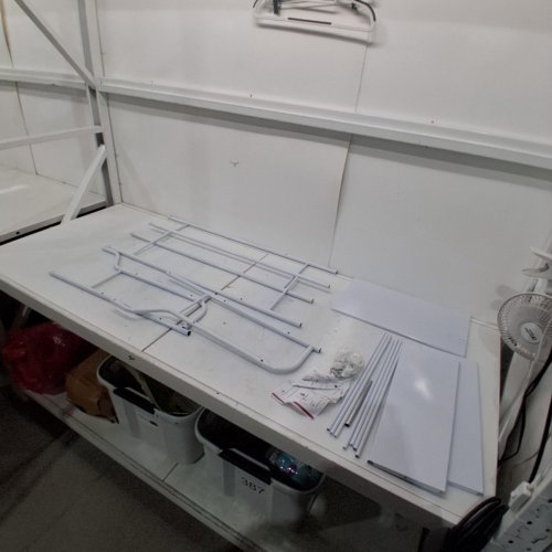 MULTIFUNCTIONAL 3-TIER OVER THE TOILET STORAGE RACK, FREE STANDING METAL SHELF - 17" X 60" - WHITE (MODEL: FQZDN-9JQL8EXW) image 2