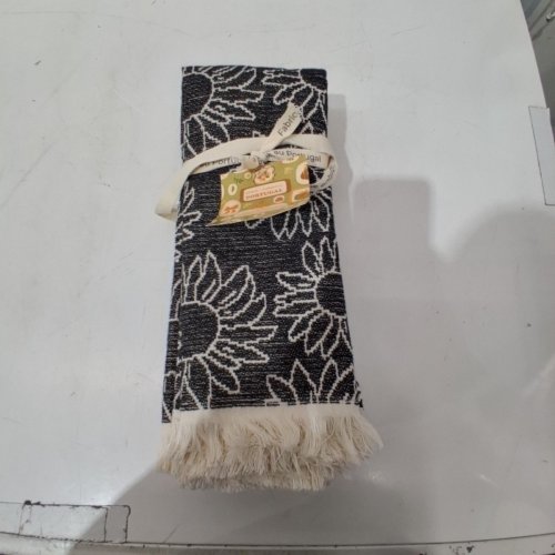 5PK MADE IN PORTUGAL WOVEN COTTON TOWELS - 20" - BLACK AND WHITE (ITEM: 3400770) image 3