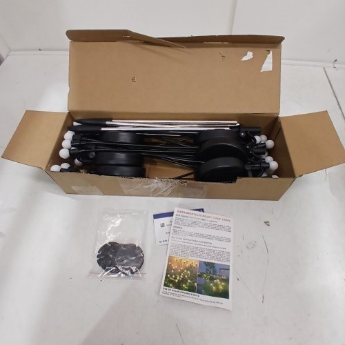 6PK SIOTMERA OUTDOOR WATERPROOF SOLAR LIGHTS - BLACK/WARM YELLOW image 2