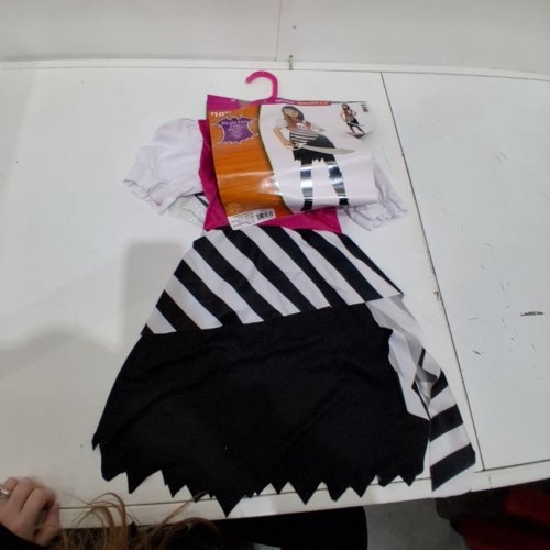 2PC TEEN GIRL'S RUBIES PIRATE COSTUME - SMALL (4) -PINK/BLACK/WHITE image 2