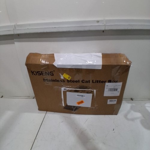 KISENG STAINLESS STEEL CAT LITTER BOX - 17" X 13" - GREY image 5