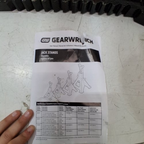 2PK GEARWRENCH JACK STANDS - 6 TON - ORANGE (MODEL: GWJS6T) image 2