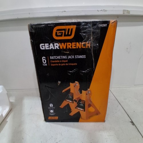 2PK GEARWRENCH JACK STANDS - 6 TON - ORANGE (MODEL: GWJS6T) image 6