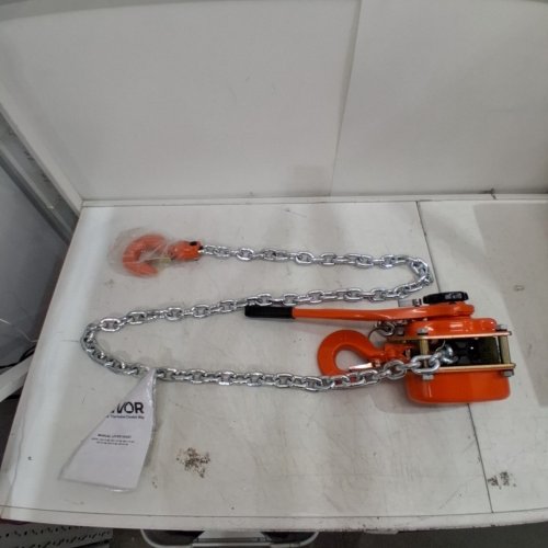 HEAVY DUTY MANUAL LEVER CHAIN HOIST WITH 360°ROTATING HOOKS - 10FT - 3-TON MAX - ORANGE (MODEL: HSH-3T-3M) image 2