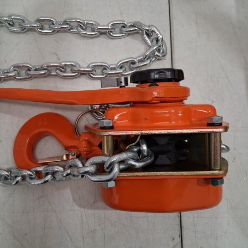HEAVY DUTY MANUAL LEVER CHAIN HOIST WITH 360°ROTATING HOOKS - 10FT - 3-TON MAX - ORANGE (MODEL: HSH-3T-3M) image 3