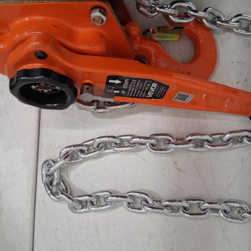 HEAVY DUTY MANUAL LEVER CHAIN HOIST WITH 360°ROTATING HOOKS - 10FT - 3-TON MAX - ORANGE (MODEL: HSH-3T-3M) image 4