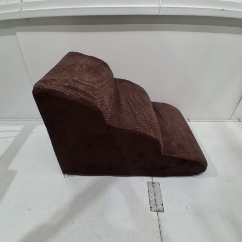3-STEP DENSE FOAM NON-SLIP PET STAIRS WITH REMOVABLE/WASHABLE COVER - 16" X 16" X 24" - BROWN image 3