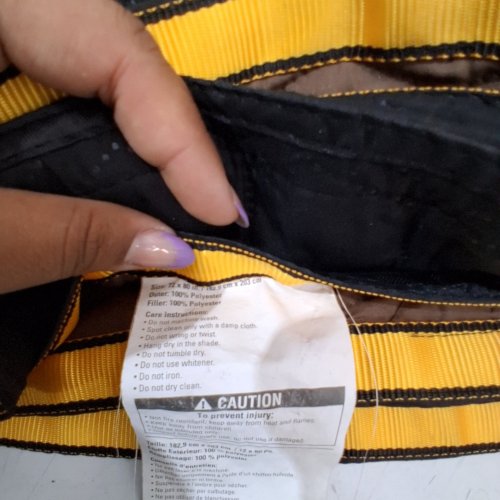CAT WATER-RESISTANT WOVEN UTILITY BLANKET- 72" X 80" - BLACK/YELLOW image 2