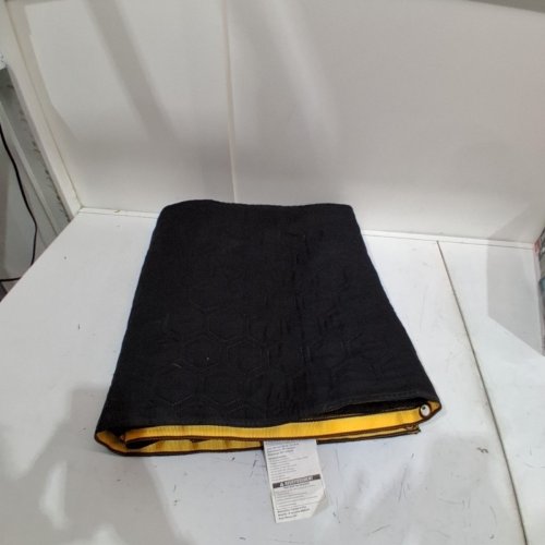CAT WATER-RESISTANT WOVEN UTILITY BLANKET- 72" X 80" - BLACK/YELLOW image 3