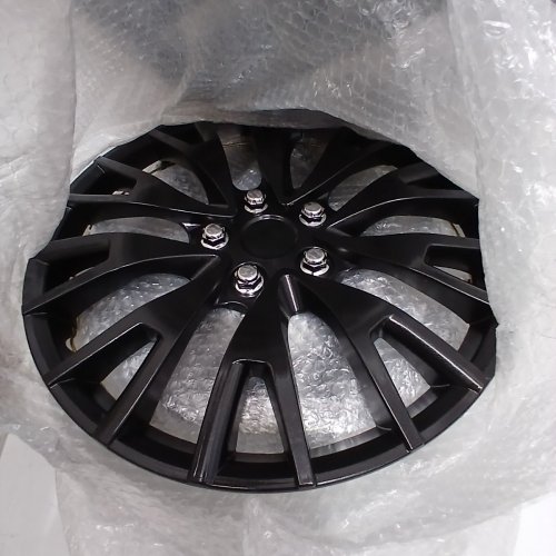 3PK HUBCAPS WHEEL COVERS FOR VARIOUS MODELS - 16" - BLACK/GLOSS (MODEL: T-R16-20) image 5